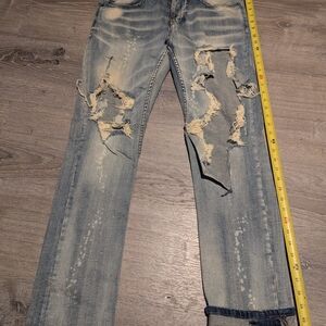 Strugglers Moon Distressed Blue Jeans